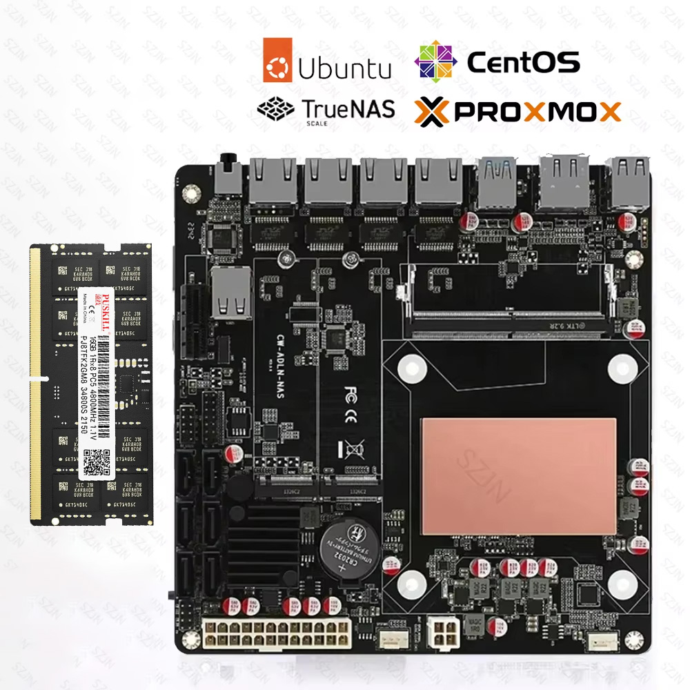 Nas Motherboard 8 Sata Mini Itx - Материнская плата ITX N150 для NAS,