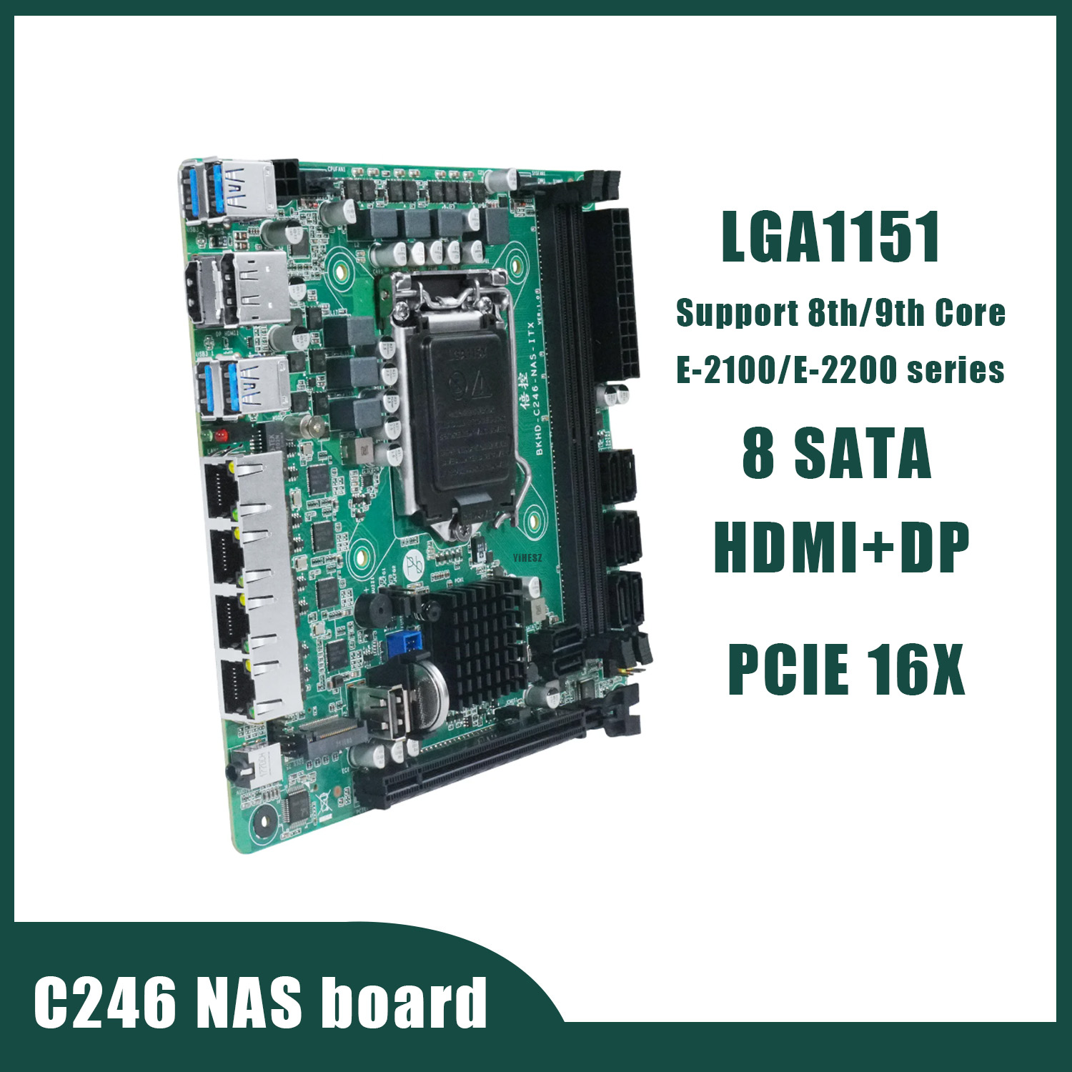 Nas Motherboard 8 Sata Mini Itx - Материнская плата C246 NAS, 8 SATA