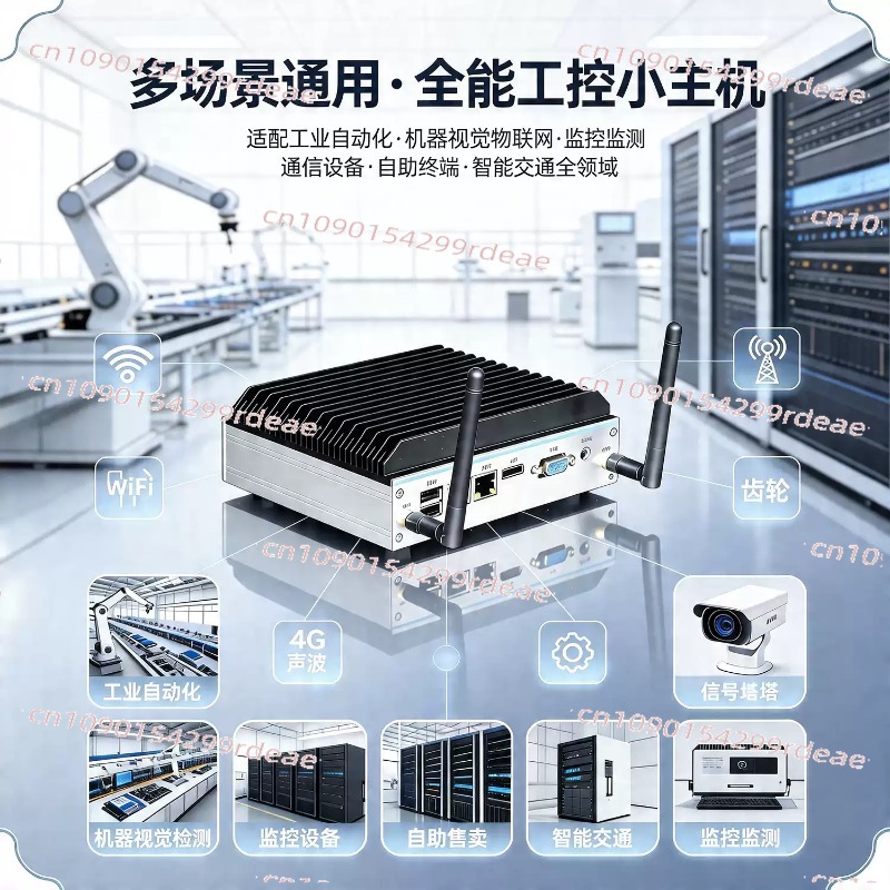 Fanless Industrial Pc Rs485 Core I7 - Мини-промышленный ПК - четырехъядерный процессор N100/J1900/J6412,