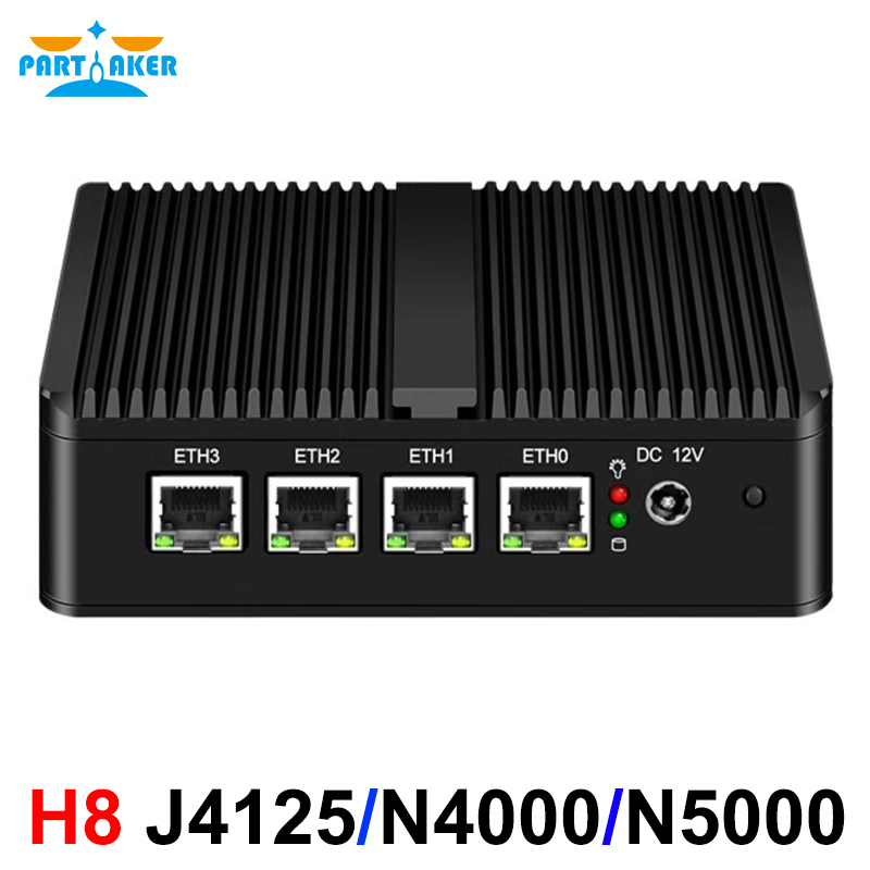 Pfsense Firewall Router 2.5G 4 I226 - Безвентиляторный маршрутизатор Partaker pfSense на базе
