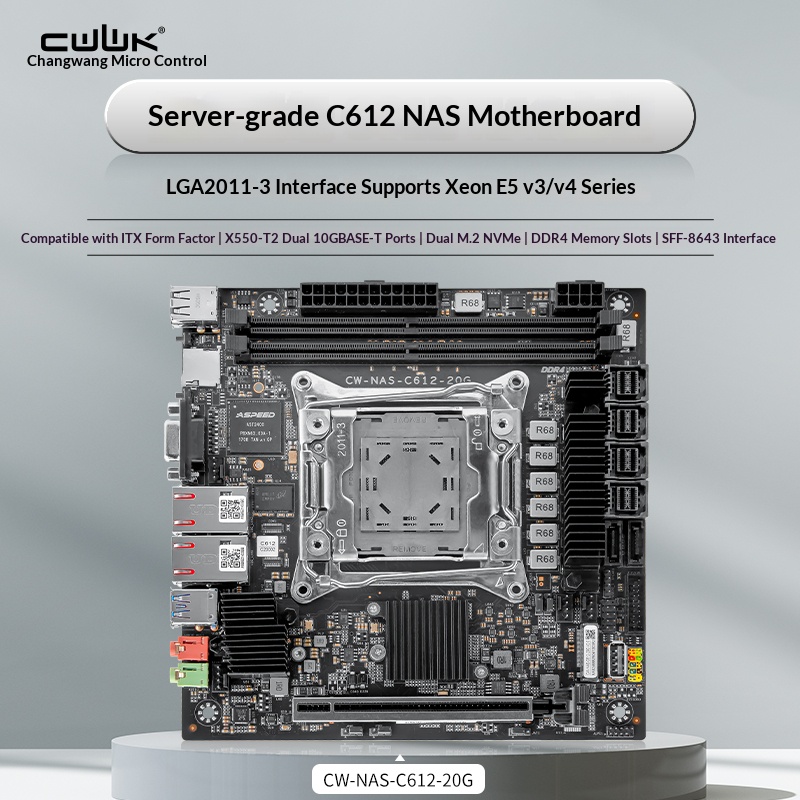 Материнская плата C612 LGA 201 – обзор и цена Nas Motherboard 8 Sata Mini Itx