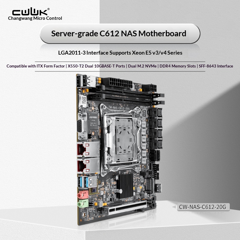 Материнская плата C612 LGA 201 – обзор и цена Nas Motherboard 8 Sata Mini Itx