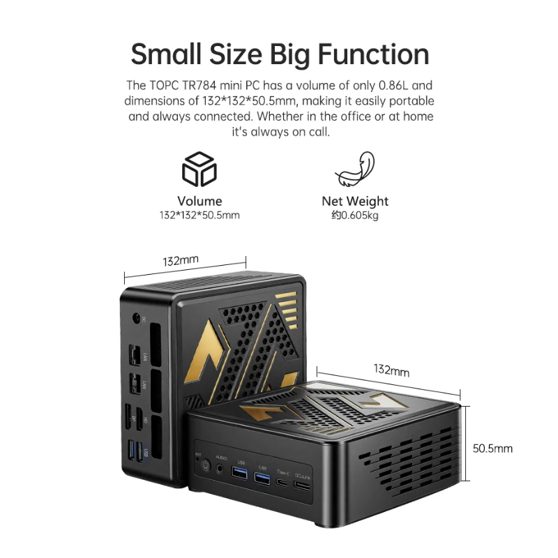 Мини-ПК TOPC OCuLink на базе R – обзор и цена Amd Ryzen 7 7840Hs Mini Pc