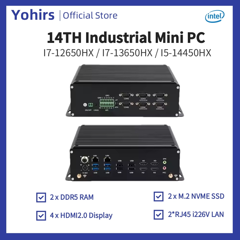14-й промышленный мини-ПК i5-1 – обзор и цена Fanless Industrial Pc Rs485 Core I7