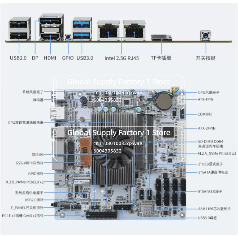 Материнская плата NAS Mini ITX – обзор и цена Nas Motherboard 8 Sata Mini Itx