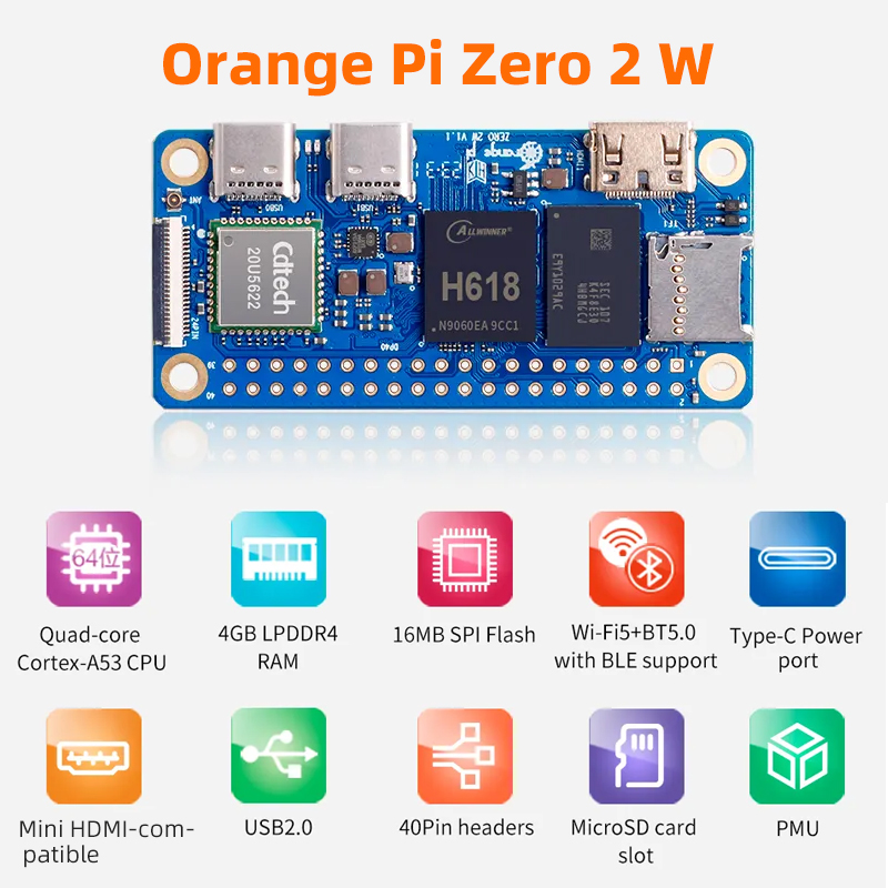 Orange Pi Zero 2W 4 ГБ 2 ГБ 1, – обзор и цена Rockchip Rk3588 Development Board