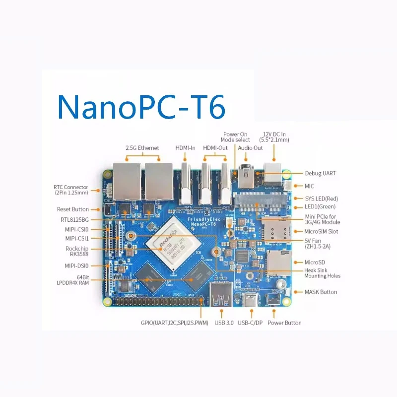 Плата разработки VoltSNanopc T – обзор и цена Rockchip Rk3588 Development Board