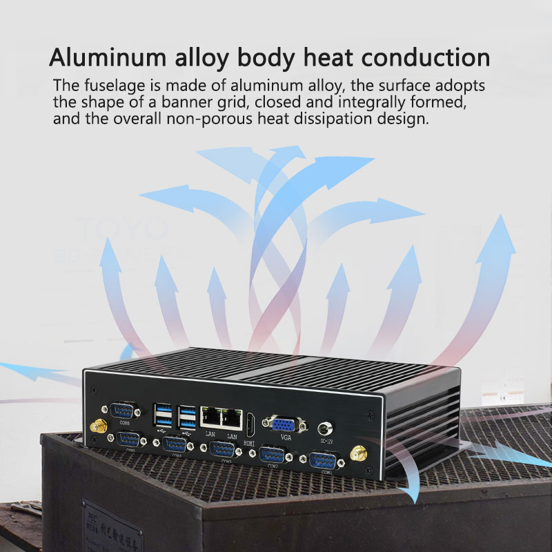 Промышленный безвентиляторный  – обзор и цена Fanless Industrial Pc Rs485 Core I7
