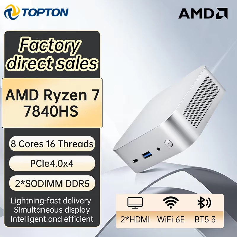 Игровой мини-ПК Topton на базе – обзор и цена Amd Ryzen 7 7840Hs Mini Pc